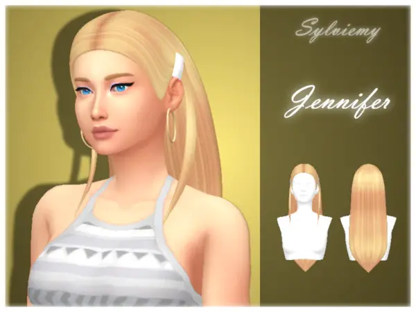 The Sims Resource: Jennifer Hairstyle Set by Sylviemy for Sims 4