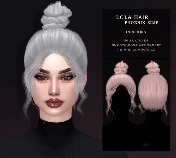 Phoenix Sims: Kristen, Mamba, Campbell and Lola Hair for Sims 4