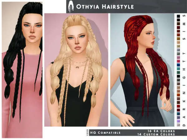 The Sims Resource: Othyia Hairstyle by DarkNighTt for Sims 4