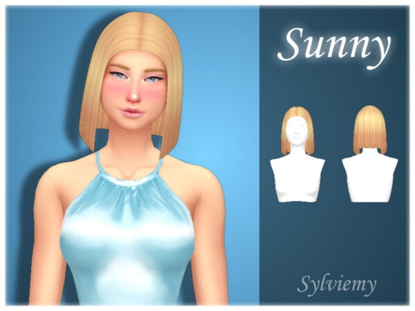 The Sims Resource: Sunny Hairstyle Recolored by Sylviemy for Sims 4