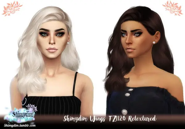 Shimydim: Wings TZ1120 Hair Retextured for Sims 4