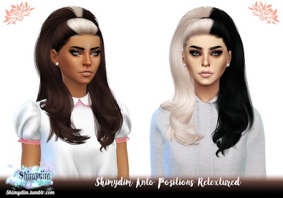 Shimydim: Anto`s Positions Hair Retextured for Sims 4