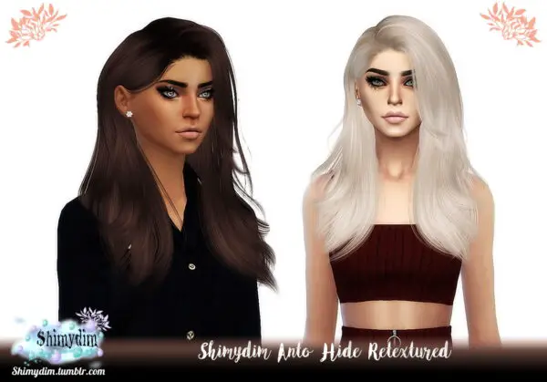 Shimydim: Anto`s Hide, Paris and Stone Hair Retextured for Sims 4