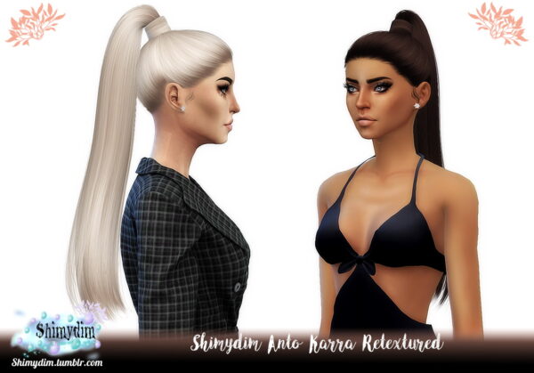 Shimydim: Anto`s Karra Hair Retextured for Sims 4