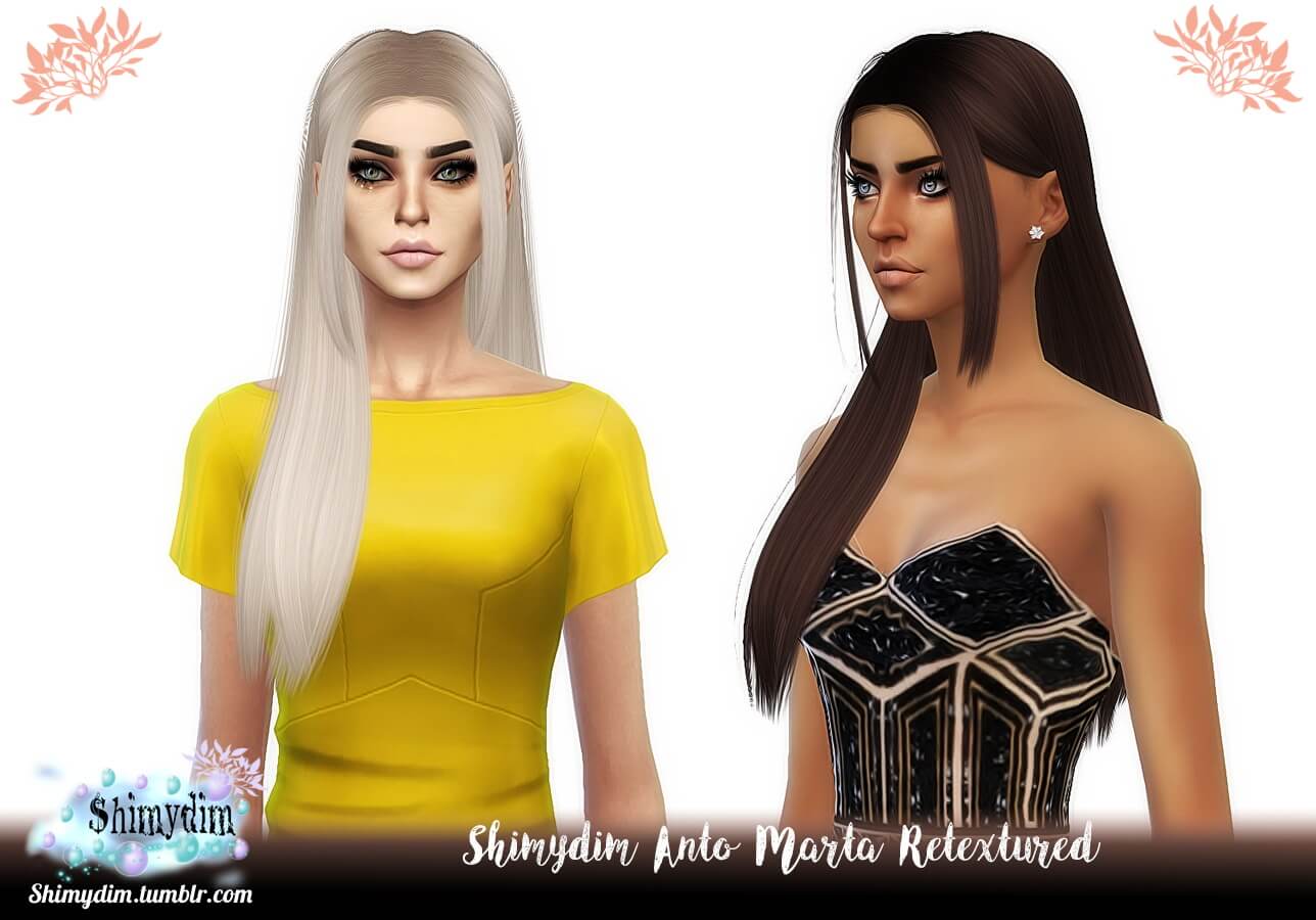 Anto Marta Hair Retexture Shimydim Sims 4 Hairs