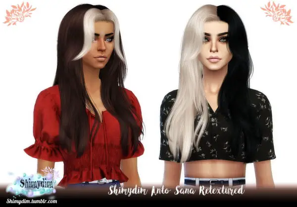 Shimydim: Anto`s Sana Hair Retexture for Sims 4