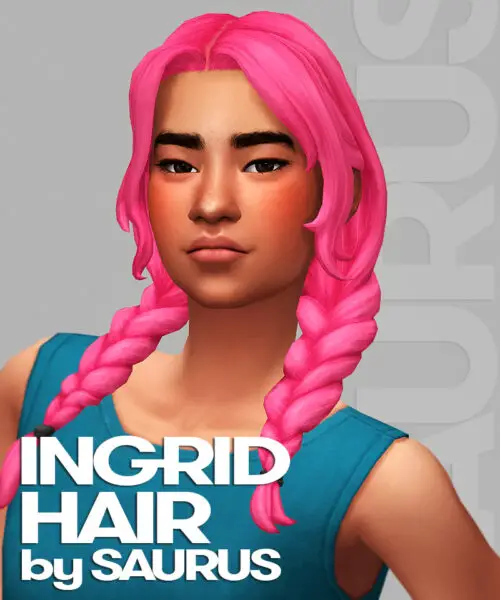 Saurus Sims: Ingrid Hair for Sims 4