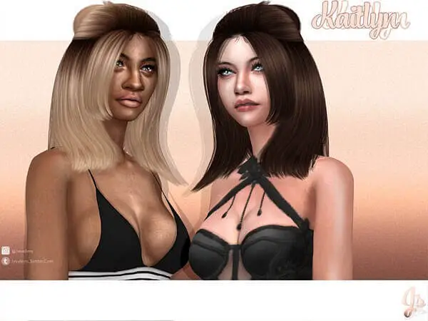 The Sims Resource: Kaitlyn Hairstyle by JavaSims for Sims 4