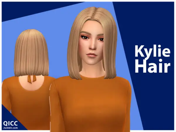 The Sims Resource: Kylie Hair by qicc for Sims 4