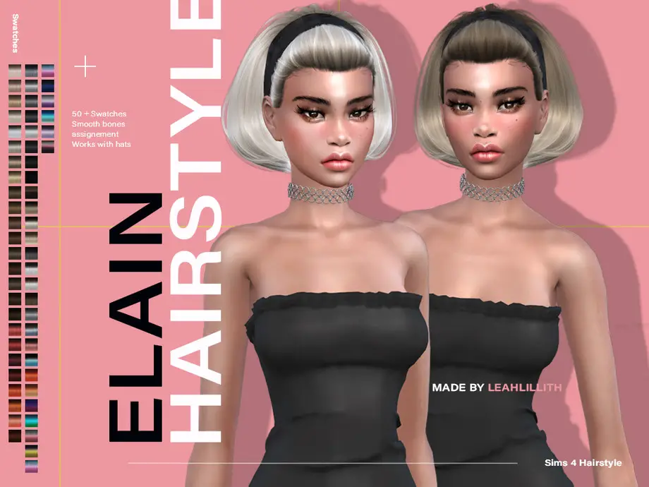 The Sims Resource Elain Hairstyle By Leahlillith Sims 4 Hairs