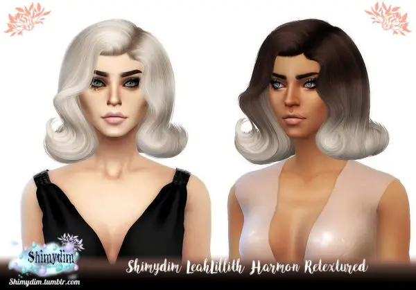 Shimydim: Harmon Hair Retextured by LeahLillith for Sims 4