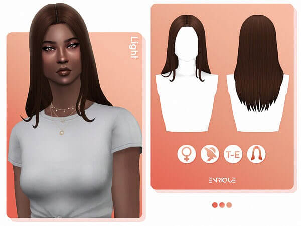 Light Hairstyle ~ Enrique for Sims 4