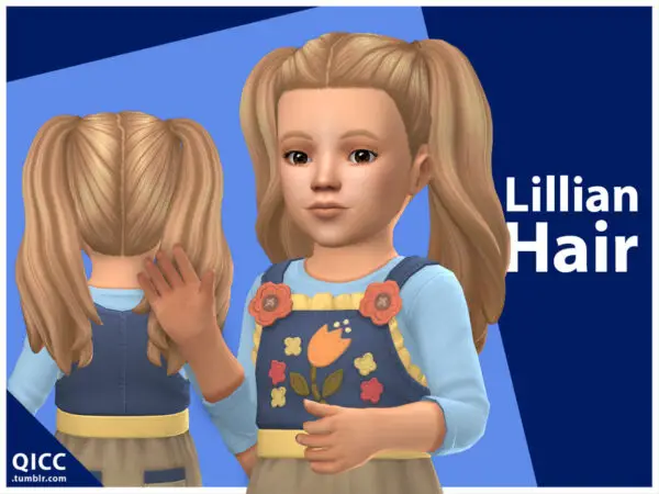 The Sims Resource: Lillian Hair by qicc for Sims 4