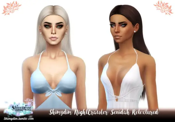 Shimydim: NightCrawler`s Senidah Hair Retextured for Sims 4