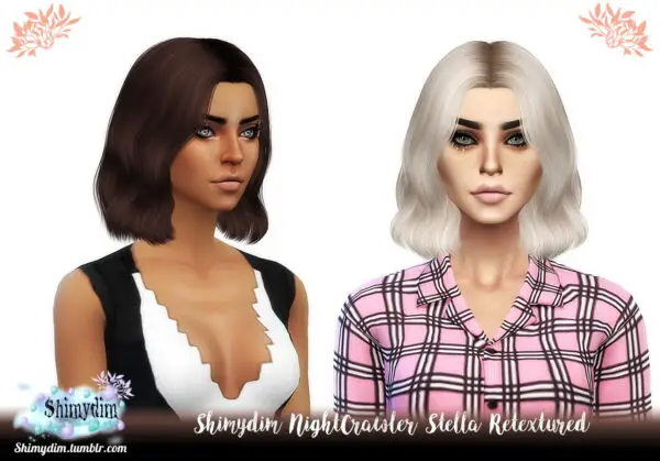 Shimydim: Nightcrawler`s Stella Hair Retextured for Sims 4