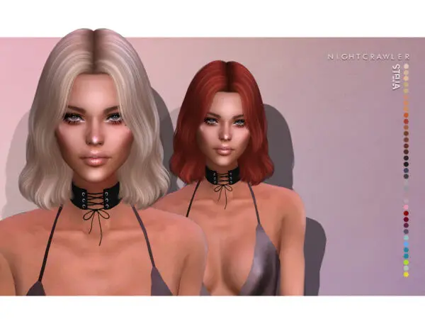 The Sims Resource: Stella Hair by Nightcrawler for Sims 4