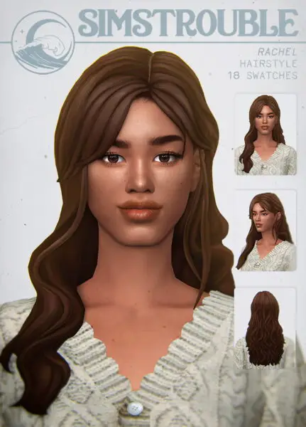 Simstrouble: Rachel hair for Sims 4