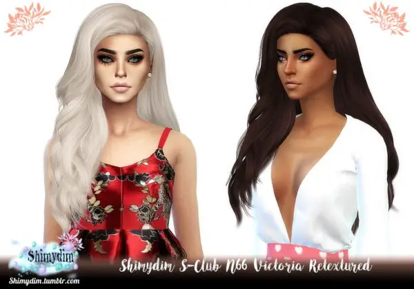 Shimydim: S Club`s N66 Victoria Hair Retextured for Sims 4