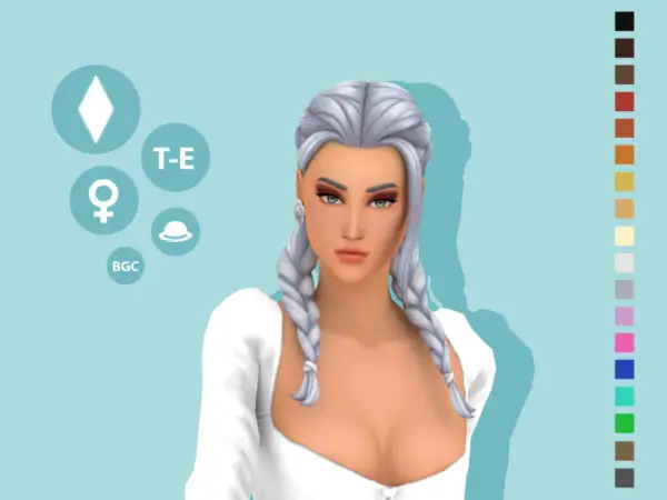 The Sims Resource: Twyla Hairstyle by simcelebrity00 for Sims 4