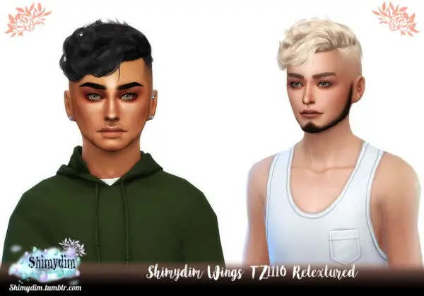 Shimydim: Wings TZ1110 Hair Retextured for Sims 4