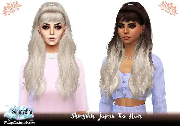 Jasmin Tea Hair ~ Shimydim for Sims 4