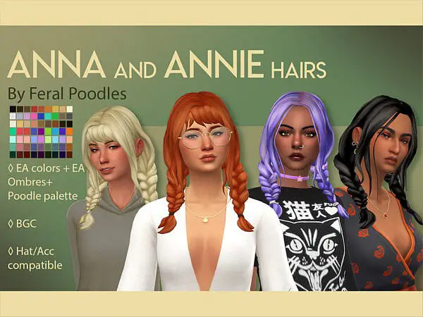 Anna Hairstyle by feralpoodles ~ The Sims Resource for Sims 4