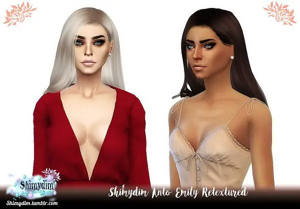 Anto`s Emily Hair Retextured ~ Shimydim for Sims 4