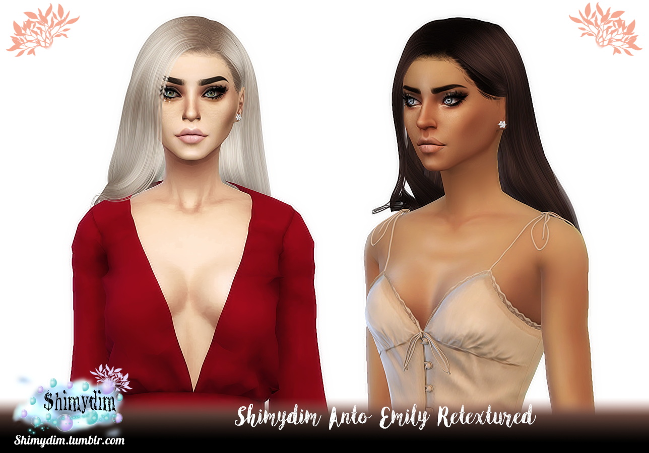 Anto`s Emily Hair Retextured ~ Shimydim Sims 4 Hairs