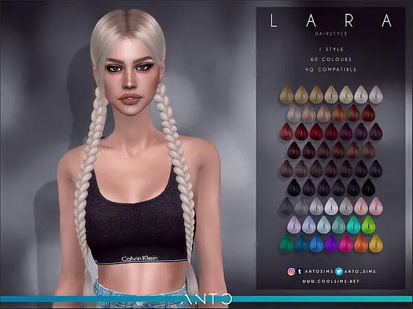 Anto`s Lara Hairstyle ~ The Sims Resource for Sims 4