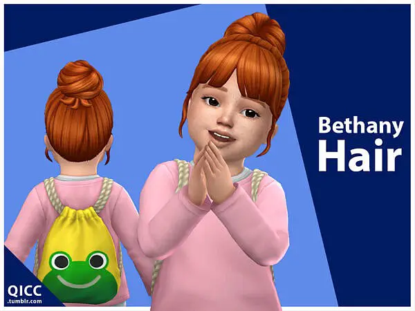 Bethany Hair For Babies by qicc ~ The Sims Resource for Sims 4