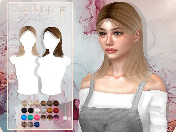 Candice hair by JavaSims ~ The Sims Resource for Sims 4