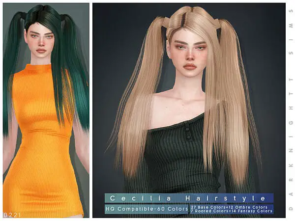 Cecilia Hairstyle by DarkNighTt ~ The Sims Resource for Sims 4