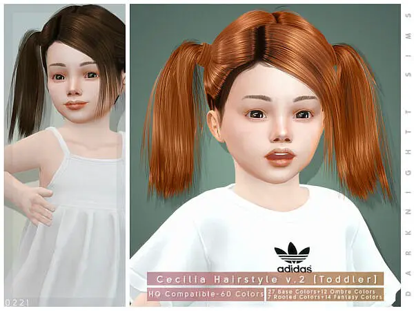 Cecilia Hair T by DarkNighTt ~ The Sims Resource for Sims 4
