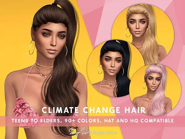 Climate Change Hair ~ Sonya Sims for Sims 4