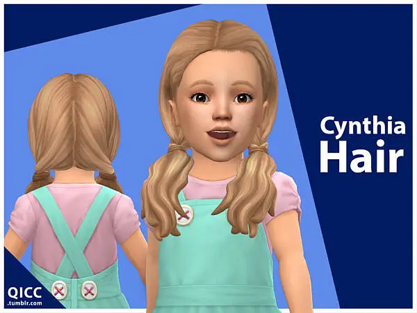 Cynthia Hair by qicc ~ The Sims Resource for Sims 4
