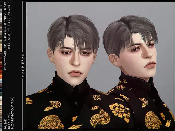 Magpiesan Doryeong Hair ~ The Sims Resource for Sims 4