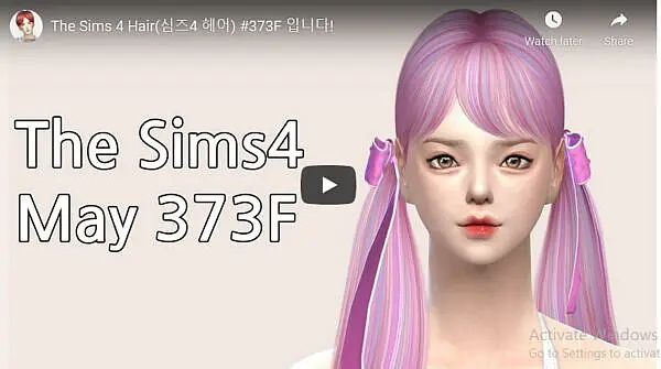 MAY Hair 373F ~ MAY Sims for Sims 4