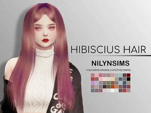 Hibiscus Hairstyle ~ Nilyn Sims 4 for Sims 4
