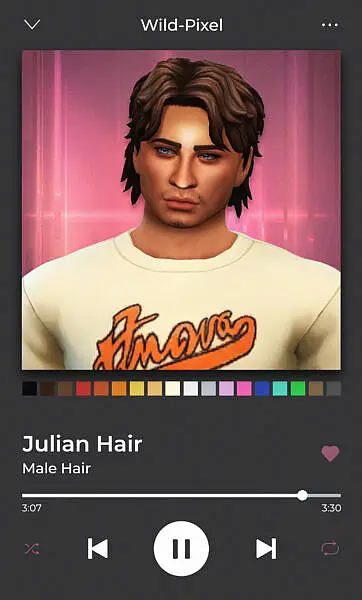 Julian Hair ~ In My Dreams for Sims 4