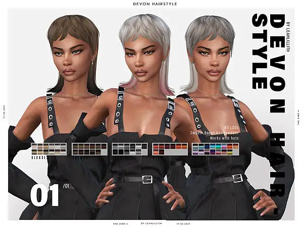 LeahLillith Devon Hairstyle ~ The Sims Resource for Sims 4