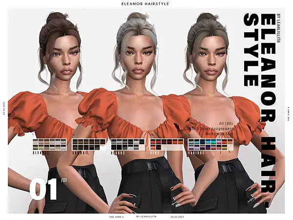LeahLillith Eleanor Hairstyle ~ The Sims Resource for Sims 4
