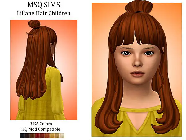 Liliane Hair Children by MSQSIMS ~ The Sims Resource for Sims 4