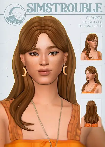 Olympia Hair ~ Simstrouble for Sims 4