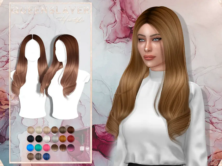 Queens Layer Hair By Javasims The Sims Resource Sims 4 Hairs