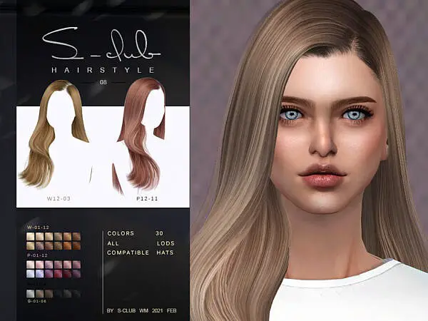 S Club`s Hair 202108 ~ The Sims Resource for Sims 4