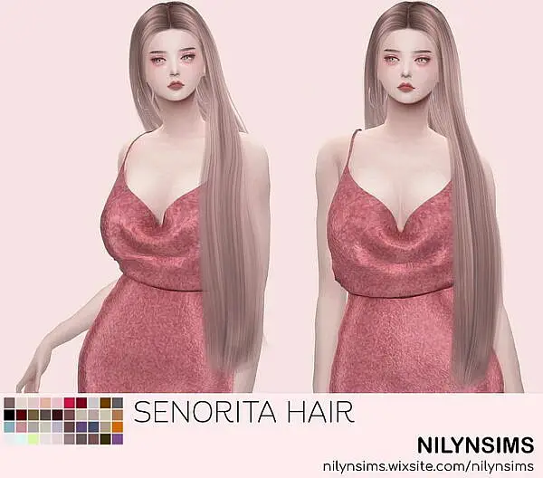 Seniorita hairstyle ~ Nilyn Sims 4 for Sims 4