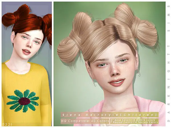 Siena Hair by DarkNighTt ~ The Sims Resource for Sims 4