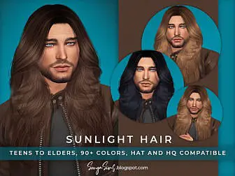 Sunlight Hair for him by SonyaSimsCC