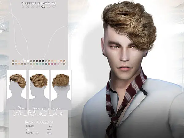 WINGS TO0220 hair ~ The Sims Resource for Sims 4