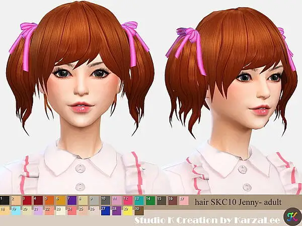 Jenny Hair SKC 10 ~ Studio K Creation for Sims 4